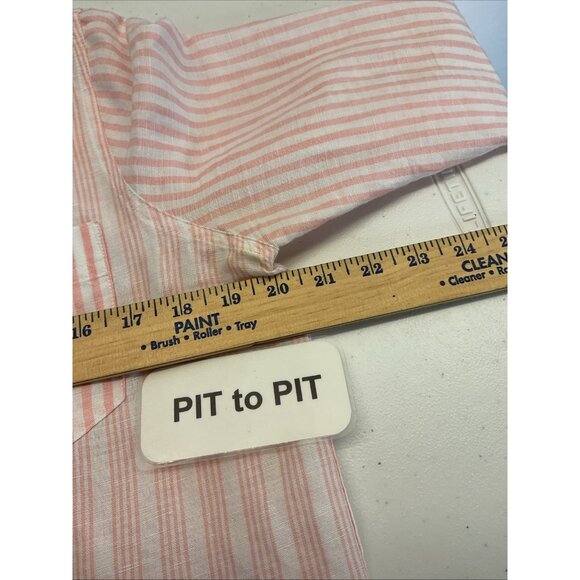 J. Crew womens Pink striped Button Down Shirt‎ 8 Tall "Boy" classic long sleeve - Picture 8 of 12